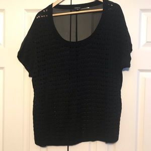 *Black see thru blouse*